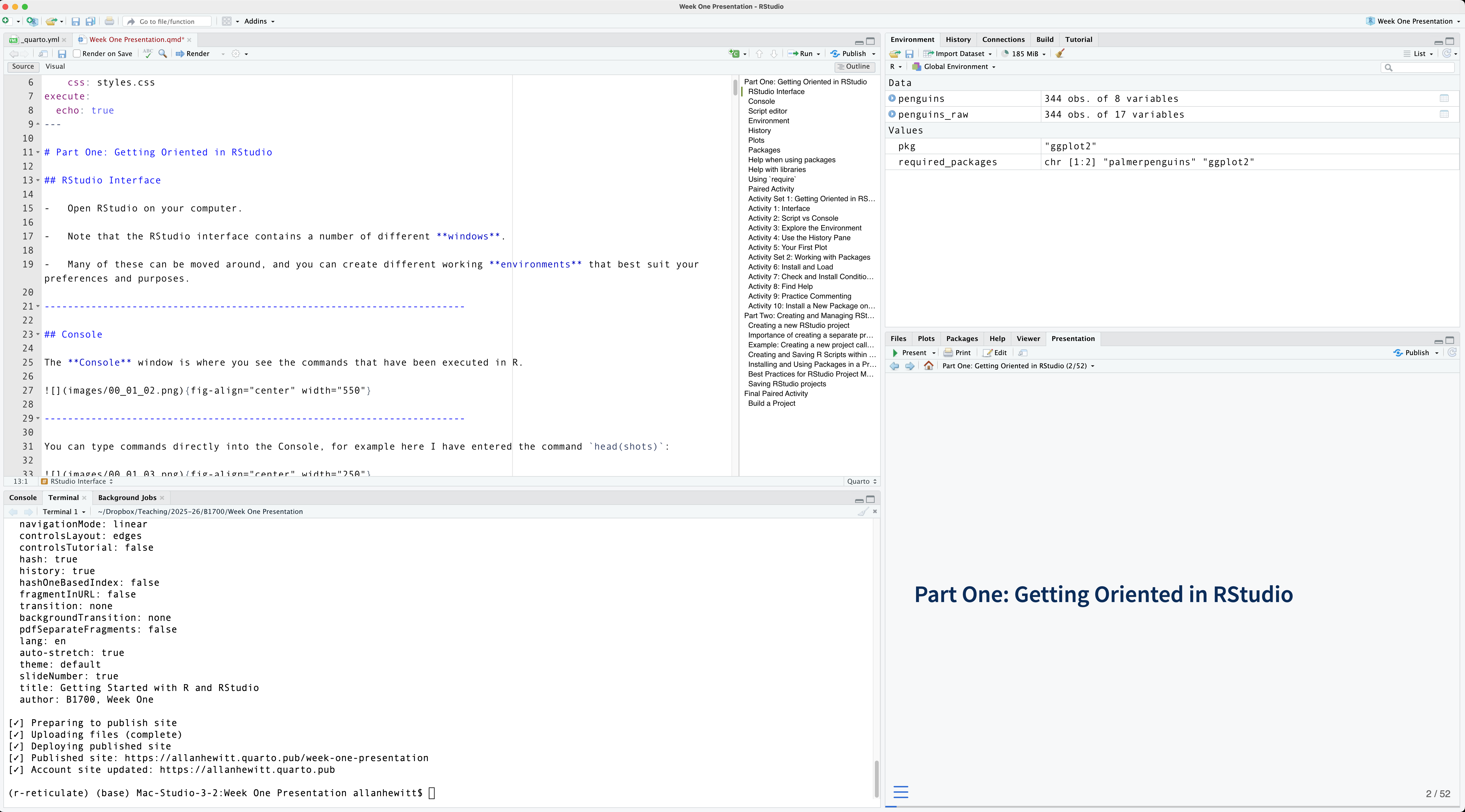 Getting Started with R and RStudio